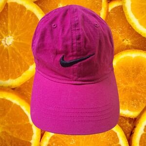 Nike Hat Pink Black Swoosh Adjustable Strapback Cap‎ Casual Girls Youth